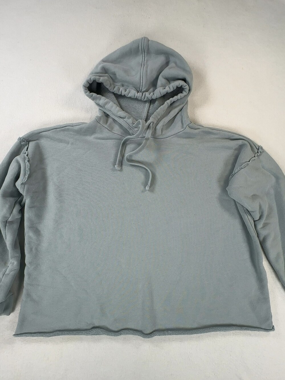 Eileen Fisher Hoodie Sweatshirt Organic Cotton Light Blue Women's Size Small